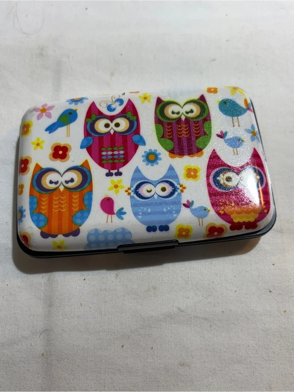 Cute Owls Pattern Wallet Card Holder - Multicolor